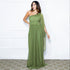 VESTIDO UM OMBRO SÓ LISO vestidos de festa PETRA FINA VERDE OLIVA M